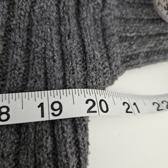 Abercrombie & Fitch Womens Sweater XS Mock Neck Cable Knit Gray - Picture 7 of 10